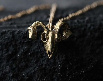 The Goat Skull (Small size)Necklace original design and made by Defy /Unique design and Dark style jewelry