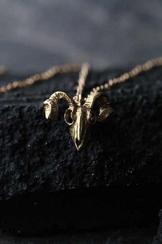 The Goat Skull small Sizenecklace Original Design and Made by Defy unique Design and Dark Style Jewelry Etsy Canada