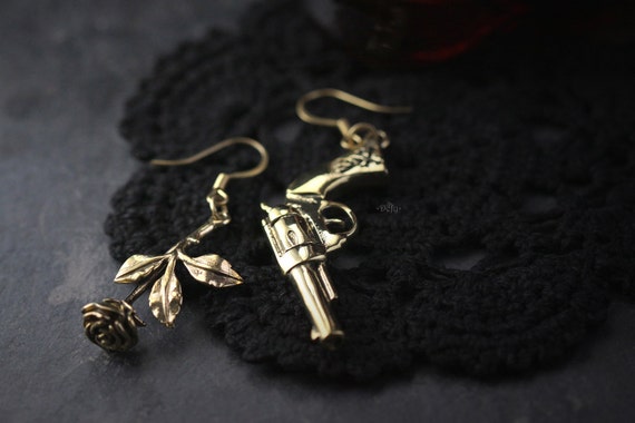 Pendientes de rosa por defy joyería única / Etsy España