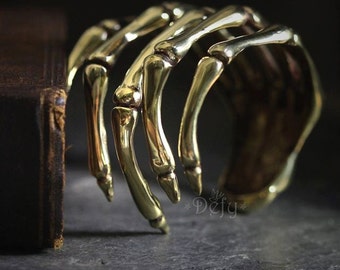 Hand Skeleton Cuff / Bracelet by Defy - Cool Statement Unique Jewelry / Dark style accessories /Special design