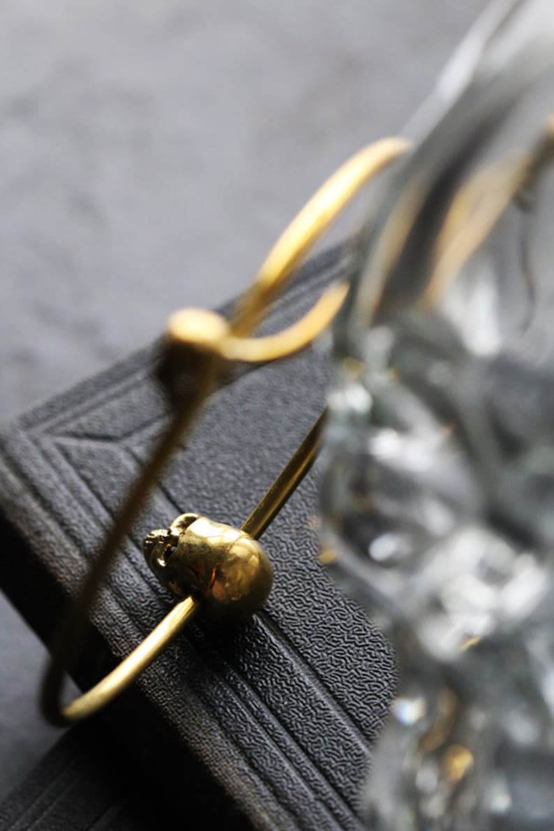 The Three Skulls Bangle Original design and made by Defy Handmade jewelry Unique jewelry Dark style accessories