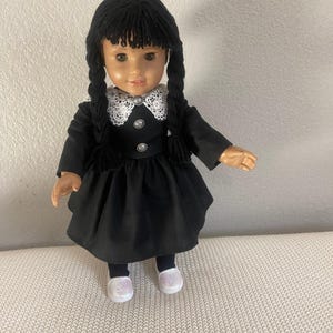 Wednesday doll costume, American girl doll costume,Wednesday outfit,Wednesday dress,doll outfit,Halloween costume for doll