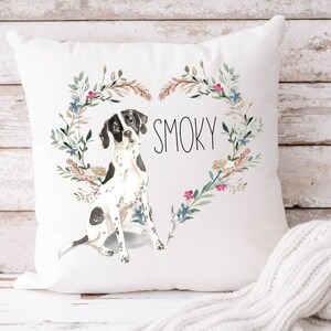 Personalized Pointer Pillow cover, Custom pet pillow for dog mom, Custom Dog pillow gift for her, Pet Memorial Gift