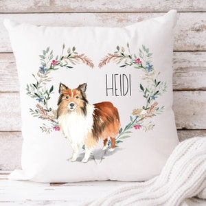 Personalized Shetland Sheepdog Pillow cover, Custom pet pillow for dog mom, Custom Dog pillow gift for her, Pet Memorial Gift