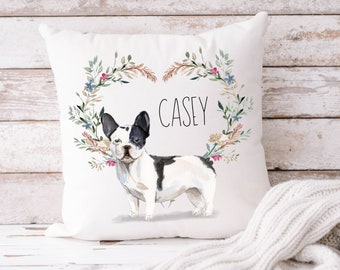 Personalized French Bulldog Pillow cover, Custom pet pillow for dog mom, Custom Dog pillow gift for her, Pet Memorial Gift