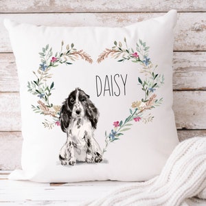 Personalized Cocker Spaniel Pillow cover, Custom pet pillow for dog mom, Custom Dog pillow gift for her, Pet Memorial Gift