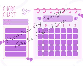 Girl's Chore Chart