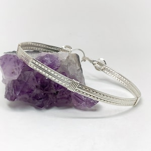 Minimalist Silver Wire Bracelet, Handmade Silver Wire Wrapped Bracelet, Birthday Gift, Gift for Her