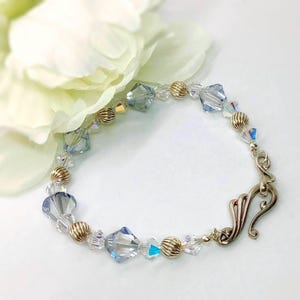 Sterling Silver and Swarovski Crystal Bracelet  Bridal Jewelry