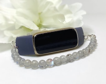Labradorite Beaded Fitbit Bracelet  Fitbit Luxe