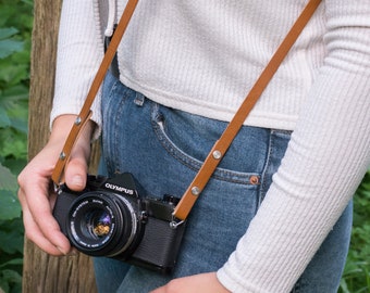 The 1901 'Eggleston' CUSTOM LENGTH Leather Camera Strap