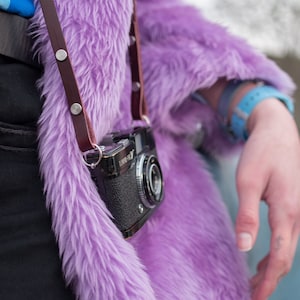 Il 1901 'Leiter' LUNGHEZZA PERSONALIZZATA Cinghia per fotocamera in pelle