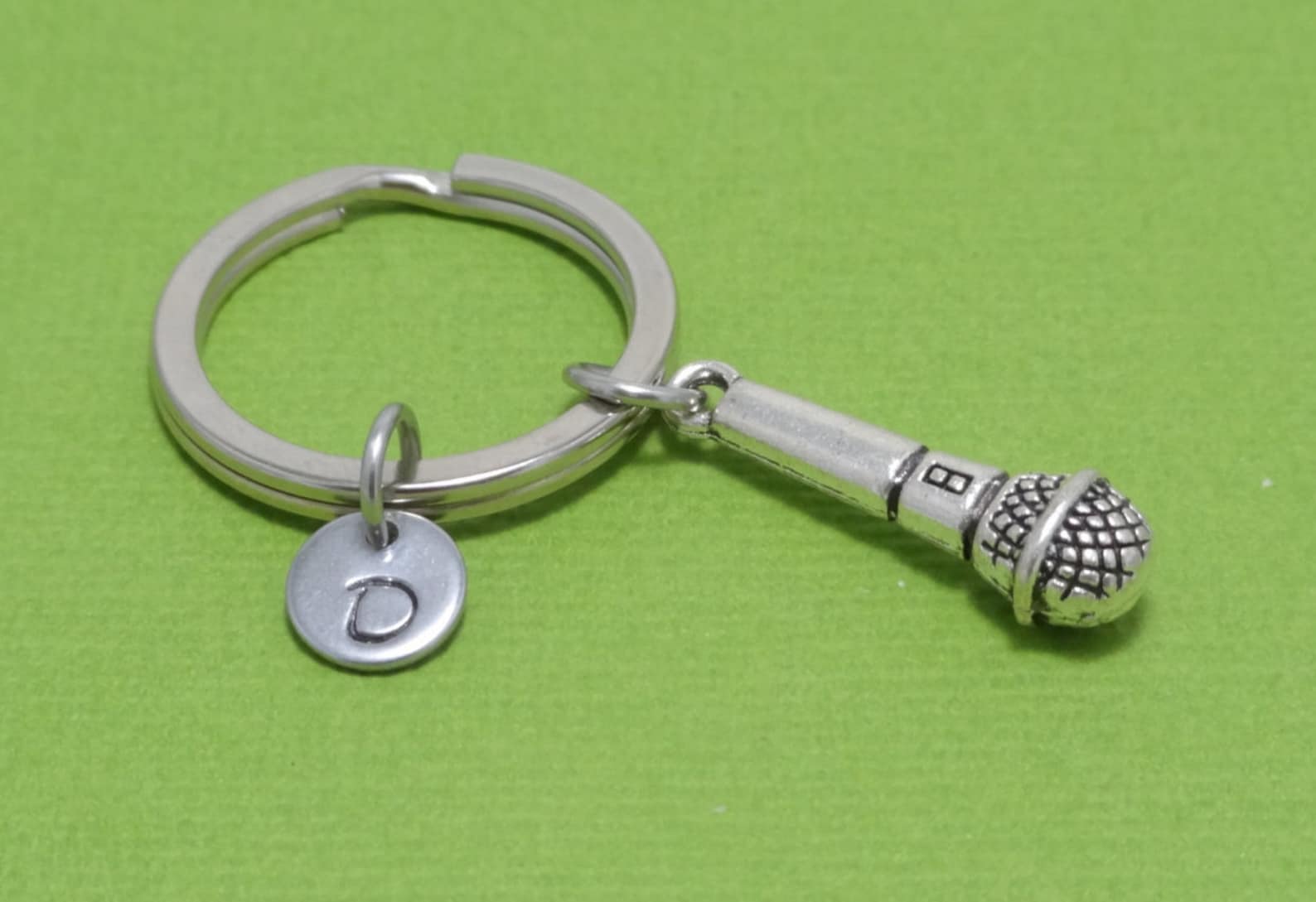 Microphone Keychain Singer Keychain Mic Keychain Karaoke Etsy