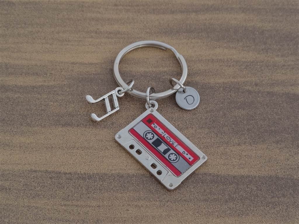 Cassette Tape Keychain Musical Keychain Tape Keychain Etsy