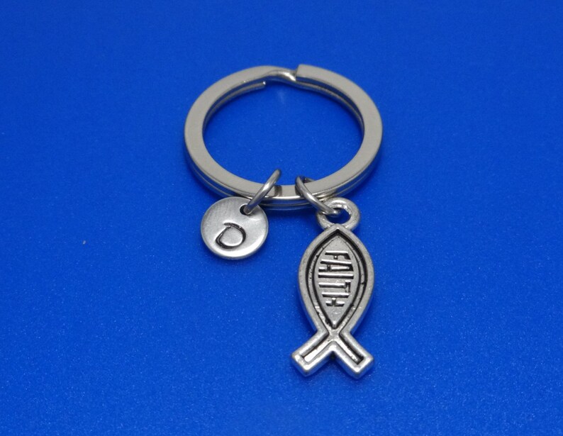Faith Keychain Jesus Keychain Christian Keychain Faith Fish Etsy