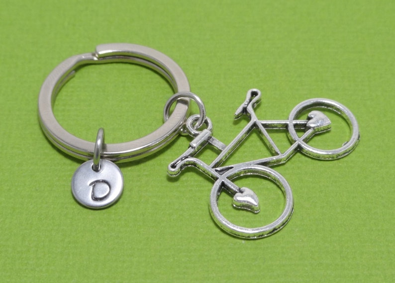 Personalized Bike Keychain Bicycle Keychain Sport Keychain Etsy