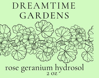Rose Geranium Hydrosol - 100% steam distilled organic Rose Geranium Hydrosol