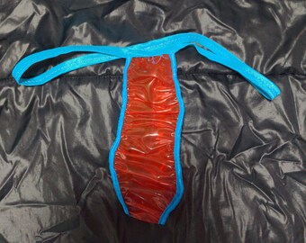 Waterproof red glass plastic thong turquoise (27-38)