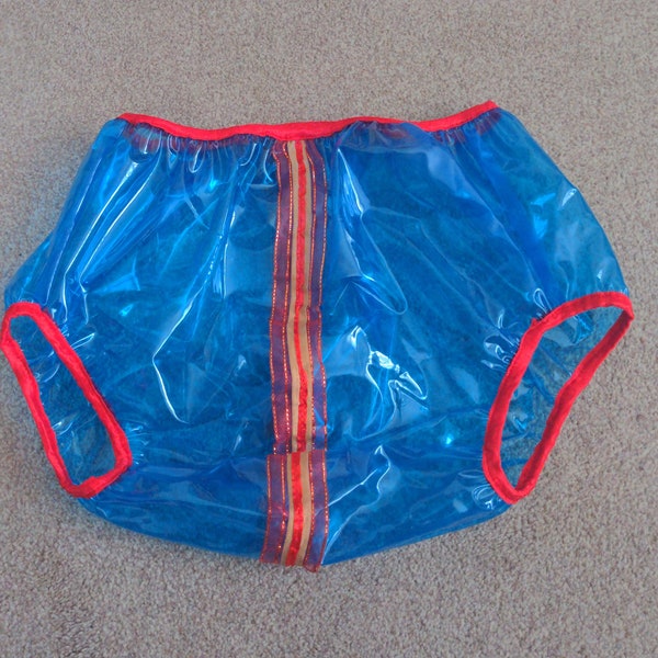 Blue glass plastic pants red (28-50) wide crotch