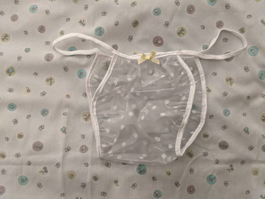 Adult waterproof clear with white polka dots plastic panties | Etsy