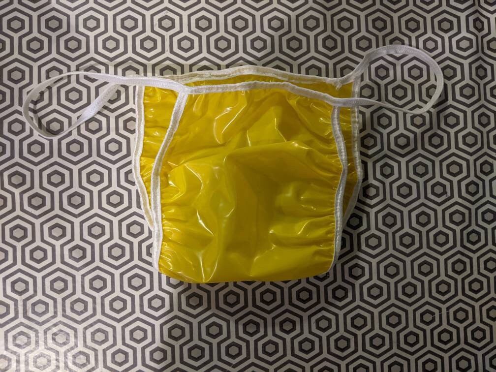 Adult waterproof soft yellow plastic panties white 3550 Etsy