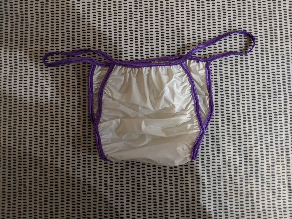 Adult waterproof white plastic panties purple 2946large Etsy