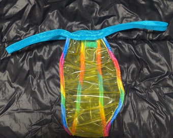 Waterproof  yellow glass plastic thong  (29-40)