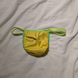Yellow latex jockstrap  neon (22-32)S/M