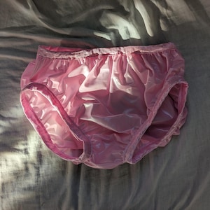 Braguitas impermeables de plástico suave y grueso de color rosa bebé (tallas 24-41)
