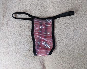 Waterproof soft buttery pink plastic thong(26-37)