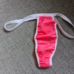 Hot pink latex  thong  (29- 47)