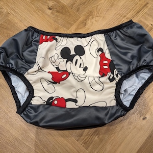 Waterproof reversible training Mickey mouse pants (36-56)wide crotch