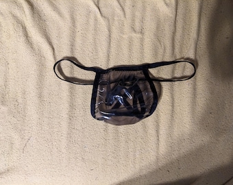Waterproof black glass plastic jockstrap (28-45)L
