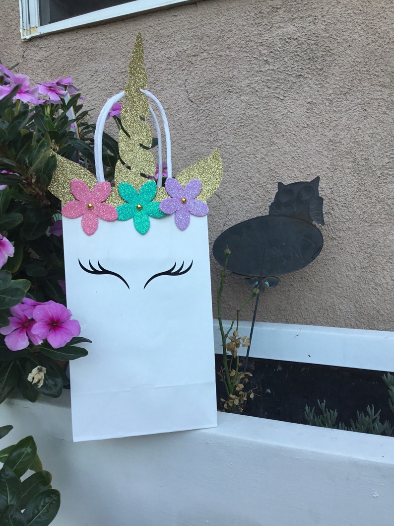 unicorn treat bags unicorn candy bags unicorn favor bag etsy
