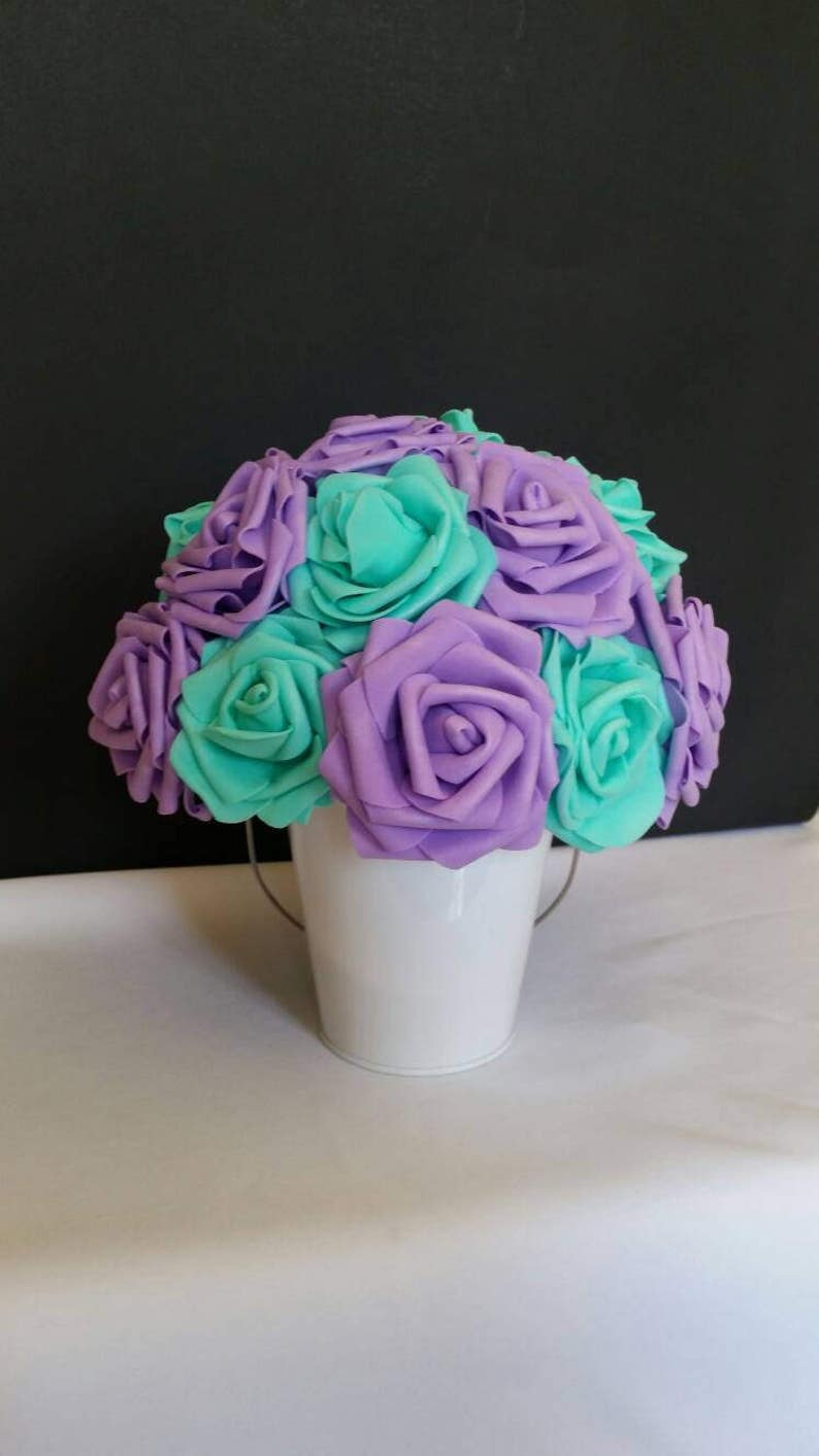 Foam Roses Foam Roses Centerpieces Pastel Color Centerpiece Etsy