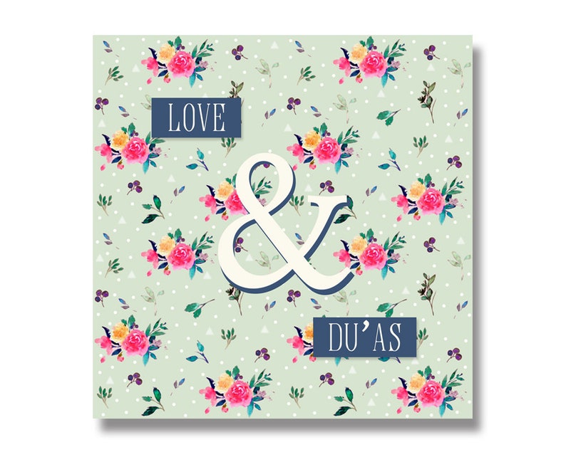 DU04 Love and Du/'as Islamic Greetings Card