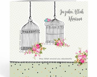 Jazaka'Allah Khairun - JazakAllah Khair - Thank You Islamic Card - BB09