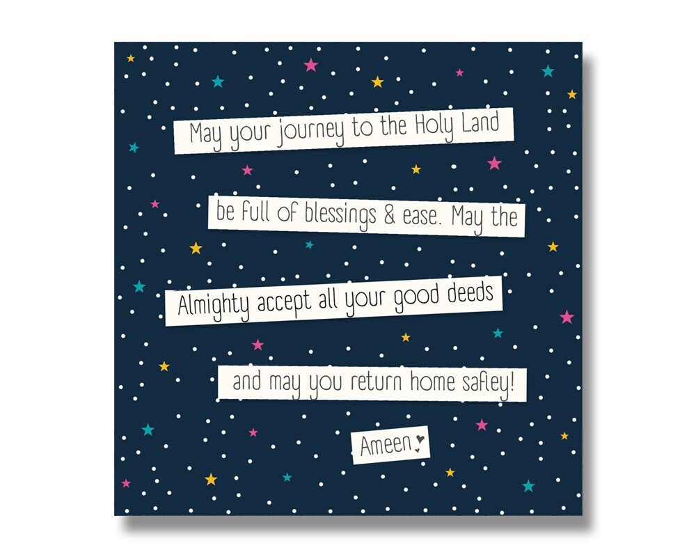 Buy Safe Journey Hajj Umrah Pilgrim Islamic Greeting Card Online ...
