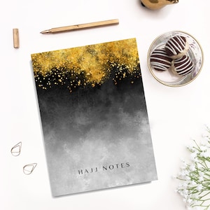 Black & Gold Hajj Notes | Notebook | A5 Hajj Diary | Planner - PB 25