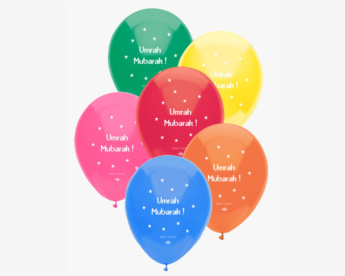 Umrah Mubarak Foil Balloons Decoration Set - Islamic Welcome Party Balloons