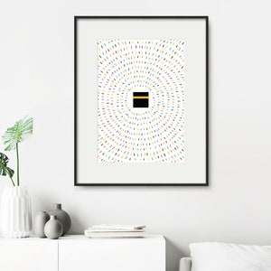 Kaaba Pilgrims Modern Home Decor Islamic Art Print - Instant Download - A4 and 8 x 10&quot;