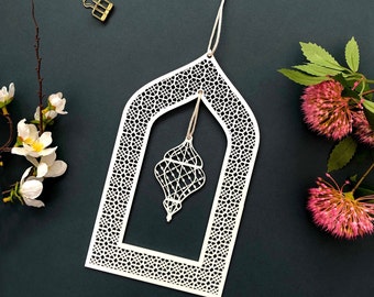 Arabic Arch & Lantern Laser Cut Set, Ramadan Decorations, Eid Decorations, Eid Decor - LCA 05