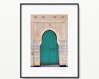 Moroccan Darbar Jade A4 Print Islamic Art Home Decor