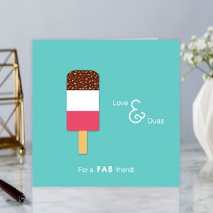 Love & Duas - Fab Lolly Islamic Card For Friends - BJ 14