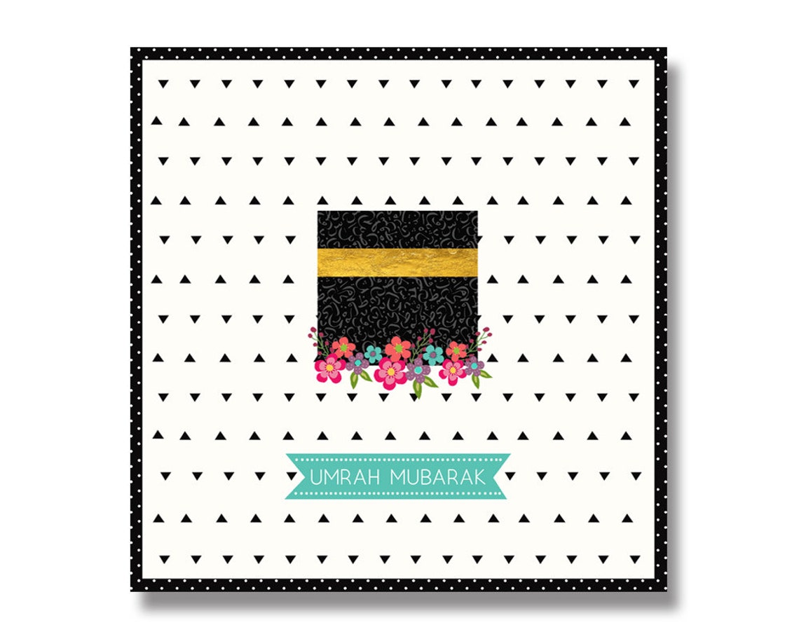 Umrah Mubarak Gold Foil Greeting Cards By Safar London