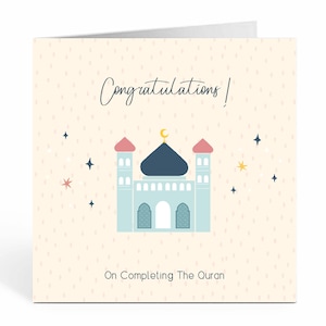 Tarjeta de felicitación para los chicos que han leído el Corán y que han recibido el premio Mubarak, Mezquita Azul - ILM 15