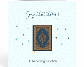 Hafidh, Hafiz Graduation Islamic Card, Hifz Mubarak Hifdh Boy - ILM 19