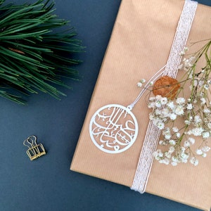 Luxury Eid Mubarak Acrylic Gift Tags for Eid Gift Wrap - Set of 4