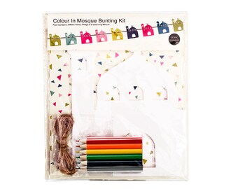 DIY Color My Mosque Bunting Kit, Décorations Bunting de l’Aïd Ramadan - CMB 02