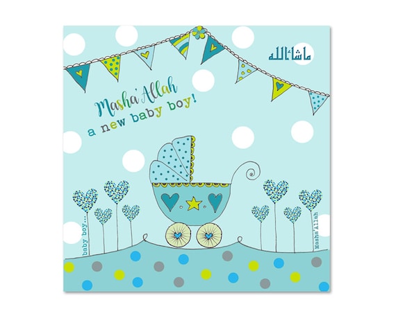 Masha'Allah Baby Boy Islamic Greeting Card BB01 | Etsy Masha'Allah Baby Boy Islamic Greeting Card BB01 | Etsy